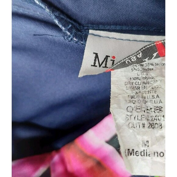 Miss Kim Junior Skirt Floral Pink Blue Size Medium Length 18" Made In USA Zip - Picture 8 of 8